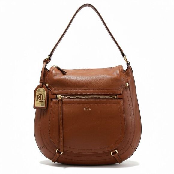 Ralph Lauren Leather Hobo Bag Brown